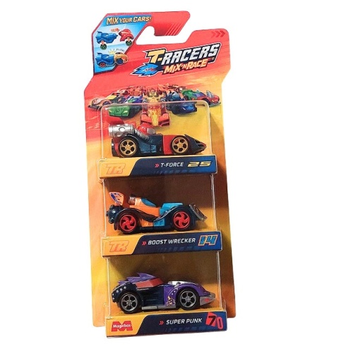 Zestaw pojazdów T-RACERS - SERIA 7 MIX & RACE - 3 PAK