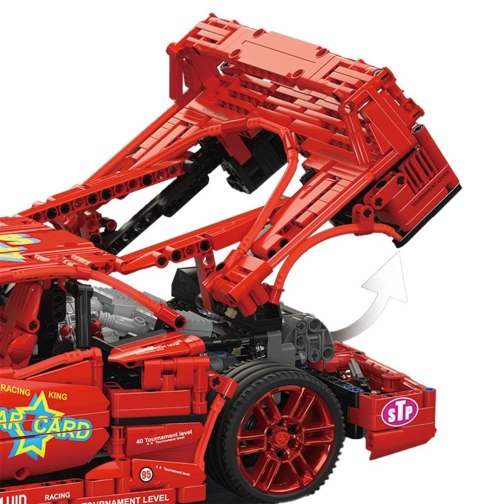 Zestaw Klocków Autko Sportowe 2688el. Czerwone