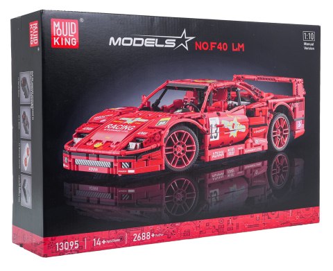 Zestaw Klocków Autko Sportowe 2688el. Czerwone