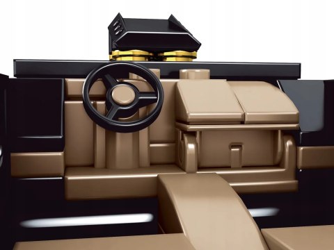 „Zestaw Klocków Mould King – Czarne Sportowe Auto 414 elementów z gumowymi oponami i boxem wystawowym