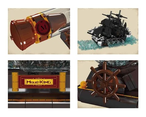 Statek Piracki w Butelce klocki Mould King Zestaw Klocków