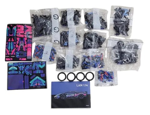 Klocki Auto Sportowe 1280 el – Zestaw Konstrukcyjny dla Dzieci od 6 Lat