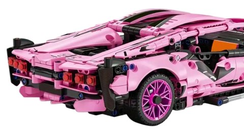 Klocki Auto Sportowe Różowe 1280 el – Zestaw Konstrukcyjny Samochód dla Dzieci 6+