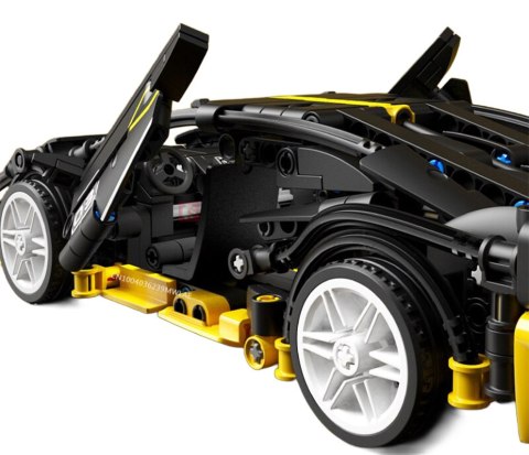 Klocki Konstrukcyjne Auto Sportowe Czarne 589 el. Napęd Pull-Back Gumowe Opony Model Samochodu dla Dzieci 6+