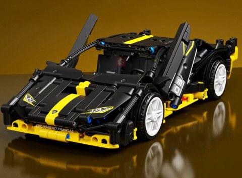 Klocki Konstrukcyjne Auto Sportowe Czarne 589 el. Napęd Pull-Back Gumowe Opony Model Samochodu dla Dzieci 6+