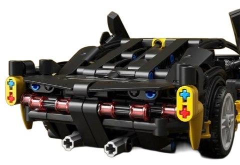 Klocki Konstrukcyjne Auto Sportowe Czarne 589 el. Napęd Pull-Back Gumowe Opony Model Samochodu dla Dzieci 6+