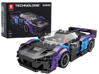 Zestaw Klocków Auto Sportowe Reobrix Czarno-Niebieskie 390 el.