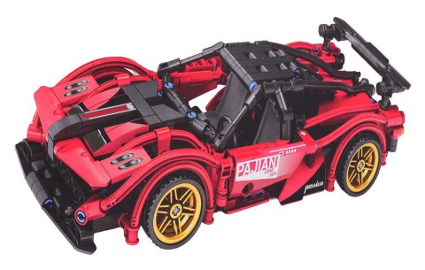 Klocki Konstrukcyjne Auto Sportowe Czerwone 482 el. z Napędem Pull-Back