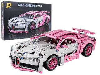 Zestaw Klocków Auto Sportowe Różowe 1132el.