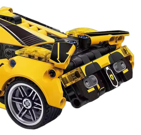 Zestaw Klocków Auto Sportowe Żółte 422 el. – klocki z Napędem Pull-Back