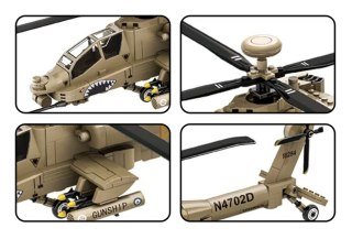 Śmigłowiec AH-64 Apache helikopter do zbudowania z Klocków – 255 Elementów