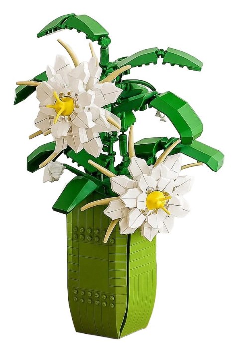 Zestaw Klocków Kwiaty Białe 571el. kwiaty w wazonie