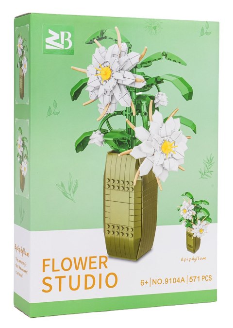 Zestaw Klocków Kwiaty Białe 571el. kwiaty w wazonie