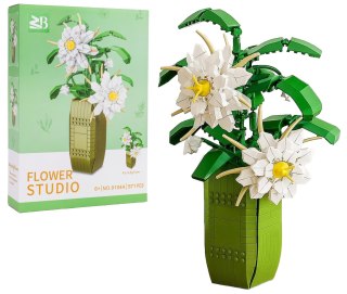 Zestaw Klocków Kwiaty Białe 571el. kwiaty w wazonie