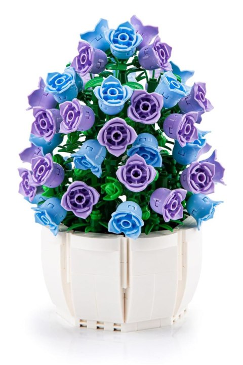 Zestaw Klocków Kwiaty w doniczce Fioletowe 570el.