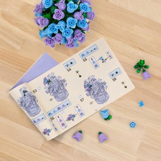 Zestaw Klocków Kwiaty w doniczce Fioletowe 570el.