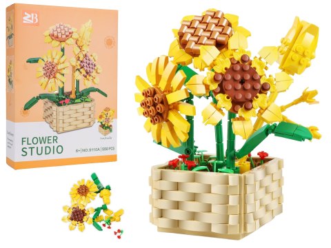 Kwiaty Słoneczniki z Klocków – Zestaw Konstrukcyjny 550 elementów