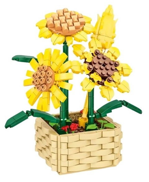 Kwiaty Słoneczniki z Klocków – Zestaw Konstrukcyjny 550 elementów