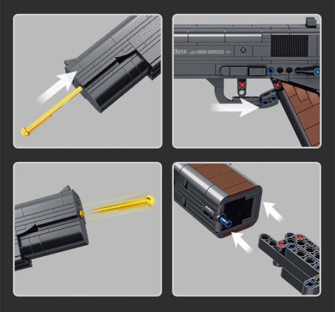 Zestaw Klocków Militaria Pistolet 333el.