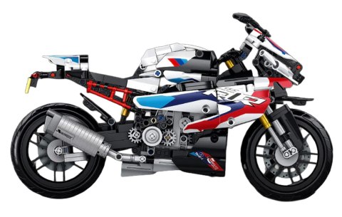 Zestaw Klocków Motocykl Ścigacz Biały 912el.