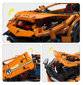 Klocki auto sportowe pomarańczowe zestaw 1620el. Mould King
