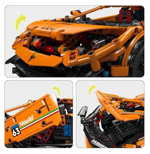 Zestaw Klocków Pojazd Sportowy Pomarańczowy 1620el.