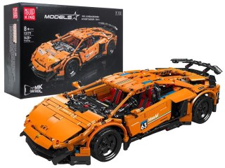 Klocki auto sportowe pomarańczowe zestaw 1620el. Mould King