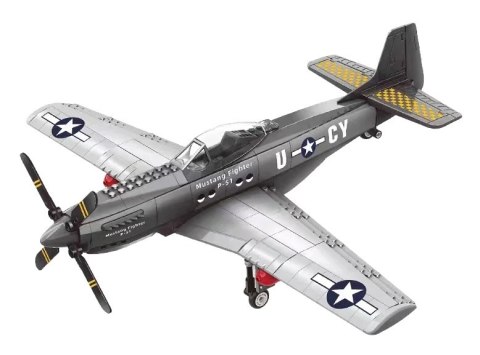 Samolot Klocki Myśliwiec P-51 Mustang 258 elementów Wange