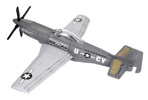 Samolot Klocki Myśliwiec P-51 Mustang 258 elementów Wange