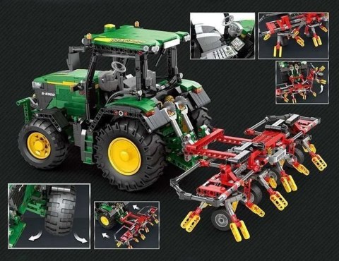 Zestaw Klocków Traktor Zielony + Akcesoria 1828el.