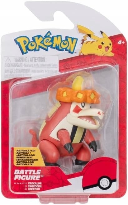 Pokémon Figurka Bitewna Crocalor 8 cm - Oryginalna Kolekcjonerska Jazwares