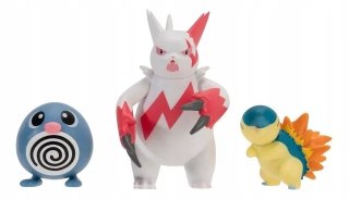 Pokemony 3pak Figurek Poliwag, Zangoose, Cyndaquil figurki Pokemon