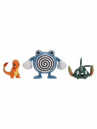 Pokemony Zestaw 3 Figurek Charmander, Poliwhirl, Trubbis Figurki Pokémon