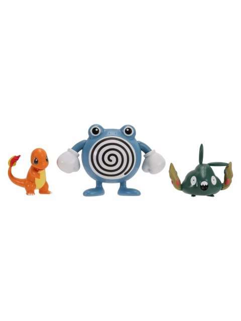 Pokemony Zestaw 3 Figurek Charmander, Poliwhirl, Trubbis Figurki Pokémon
