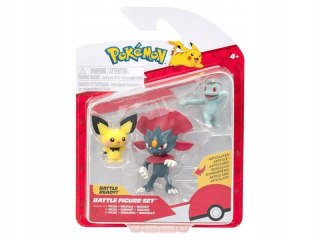Pokemony Zestaw 3 Figurek Pichu, Weavile, Machop Figurki Pokémon