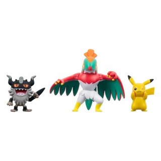 Pokemony Zestaw 3 figurek Pikachu Perrserker Hawlucha 3pack figurki bitewne