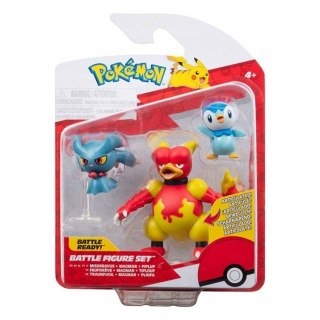 Pokemony - Zestaw 3 figurek: Piplup, Misdreavus, Magmar zestaw bitewny