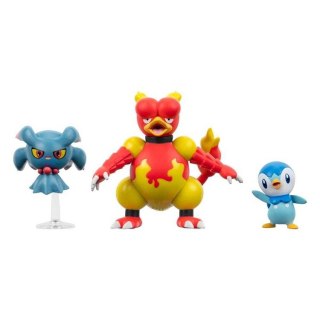 Pokemony - Zestaw 3 figurek: Piplup, Misdreavus, Magmar zestaw bitewny