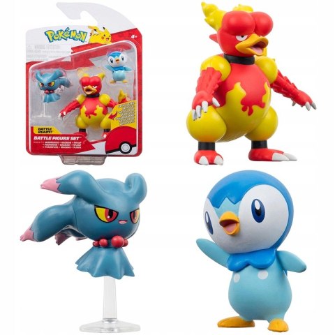 Pokemony - Zestaw 3 figurek: Piplup, Misdreavus, Magmar zestaw bitewny