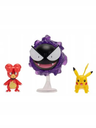 Pokemony Zestaw 3pak Magby, Gastly, Pikachu Figurki Pokémon dla Dzieci 4+