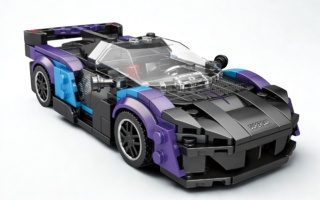 Zestaw Klocków Auto Sportowe Reobrix Czarno-Niebieskie 390 el.