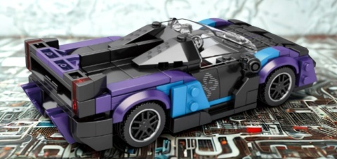 Zestaw Klocków Auto Sportowe Reobrix Czarno-Niebieskie 390 el.