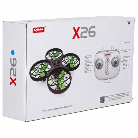 Dron na pilota zdalnie sterowany RC Syma X26 Unik Przeszkód 2,4Ghz Headless