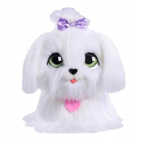 FurReal Go Go Pupy - Interaktywny Biały Piesek na Smyczy + Akcesoria