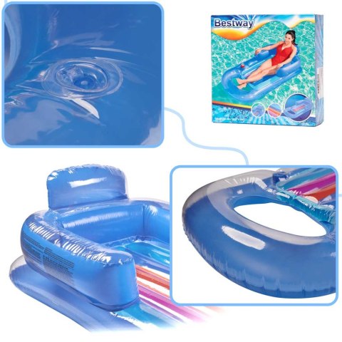 Materac dmuchany fotel niebieski BESTWAY 43028