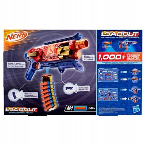 NERF Loadout Shadowspeed Recon Blaster + 14 Strzałek N1 Taktyczna wyrzutnia