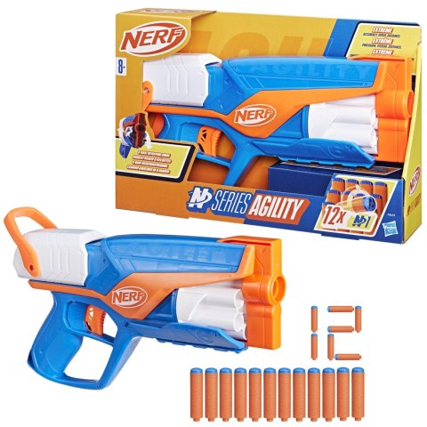 NERF N Series Agility - Wyrzutnia + 12 Strzałek N1, Precyzyjna i Szybka