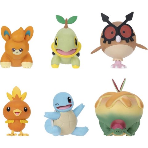 Pokémon 6 figurek bitewnych – Pawmi, Squirtle, Torchic, Turtwig i inni