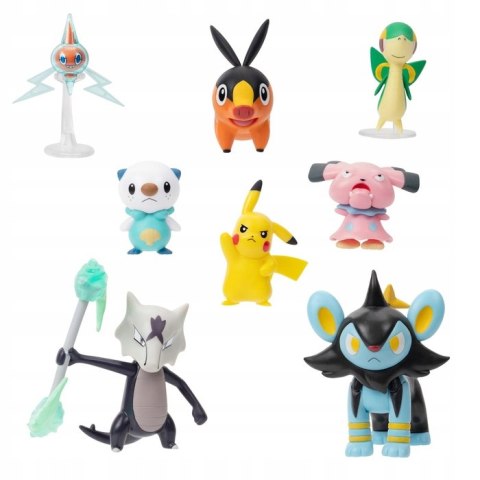 Pokémon Zestaw 8 Figurek Bitewnych Pikachu, Marowak, Luxio Figurki Multipak