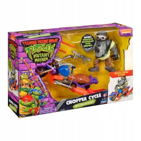 Turtles Rocksteady Cycle, pojazd z figurką Wojownicze Żółwie Ninja